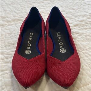 Rothy’s The Point in Red. Women’s size 8/ 38.5.